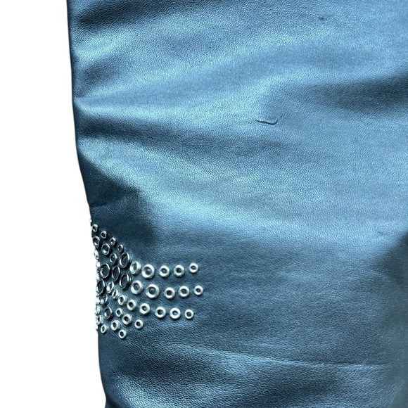 JIMMY CHOO LONDON WYLIE EAGLE BIRD LEATHER BOOT BLACK MOTO - Picture 8 of 16